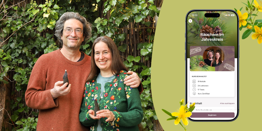 Räuchern im Jahreskreis mit App-Mockup